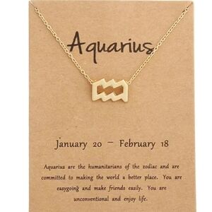 ♒️ NWT AQUARIUS Zodiac Necklace ♒️